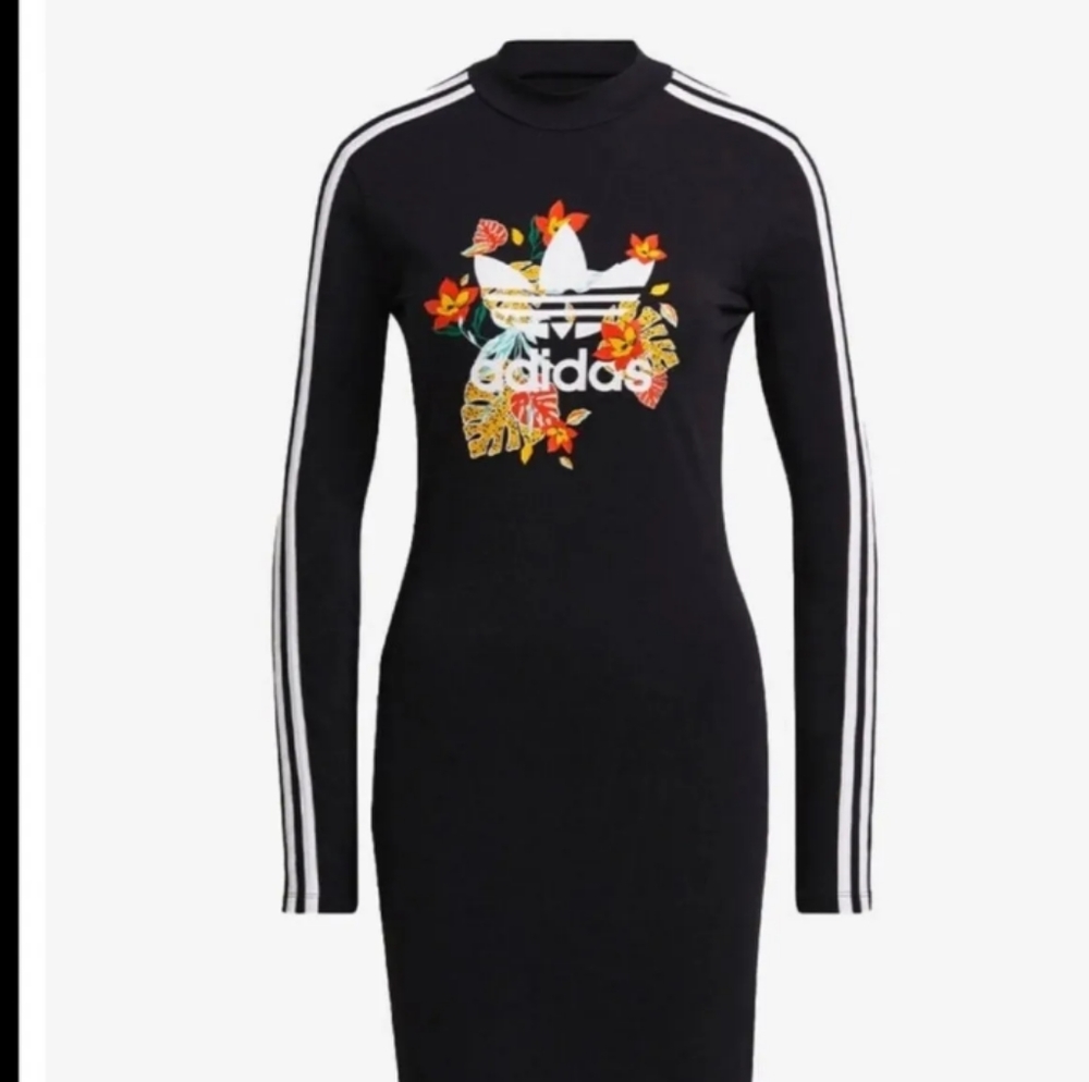 Adidas Long Sleeve Flower Dress